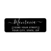 Modern Script Return Address Label