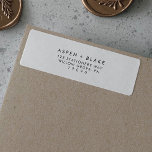 Modern Script Return Address Label<br><div class="desc">These modern script return address labels are perfect for a minimalist wedding. The simple black and white design features unique industrial lettering typography with modern boho style. Customizable in any color. Keep the design minimal and elegant, as is, or personalize it by adding your own graphics and artwork. These labels...</div>