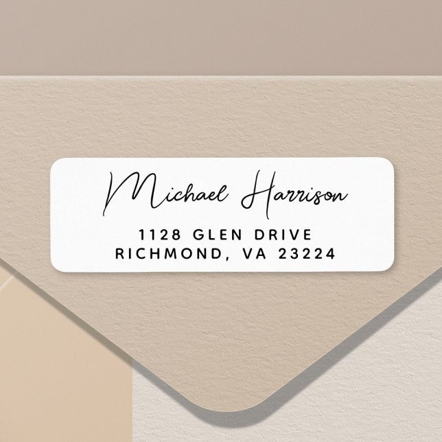Modern Script Return Address Label (Creator Uploaded)