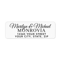 Modern Script Return Address Label