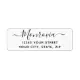 Modern Script Return Address Label | Zazzle
