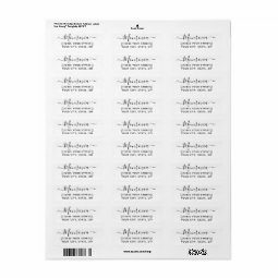 Modern Script Return Address Label | Zazzle