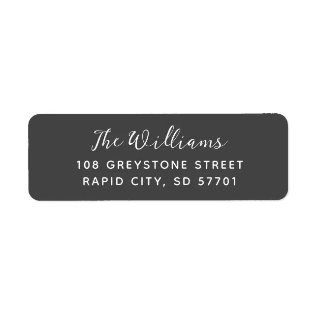 Modern Script Return Address Labels | Zazzle