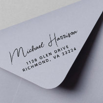 Modern Script Return Address Self-inking Stamp