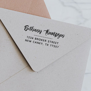 Modern Script Return Address Self-inking Stamp