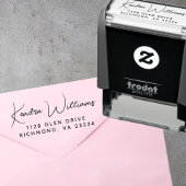 Modern Script Return Address Self-inking Stamp