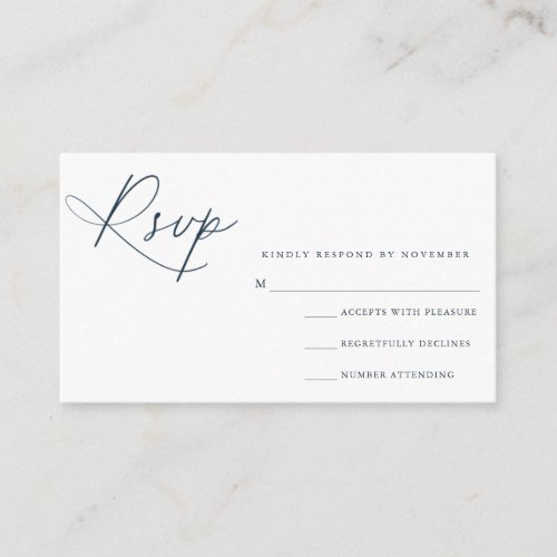 Modern Script RSVP Card