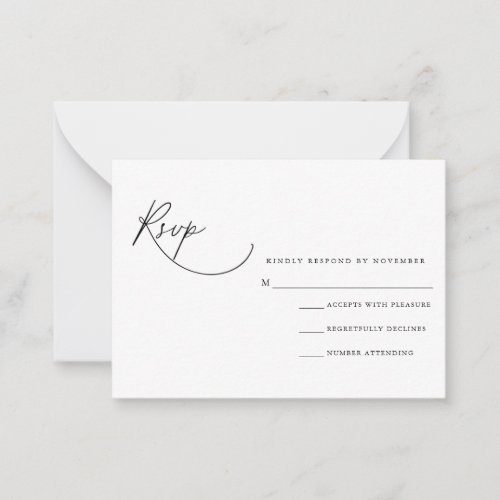 Modern Script RSVP Card