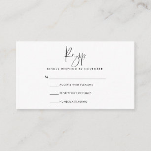 Modern Script RSVP Card