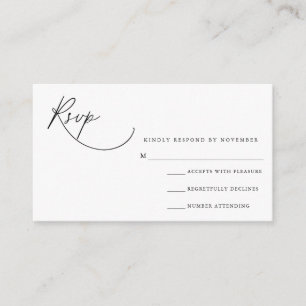 Modern Script RSVP Card