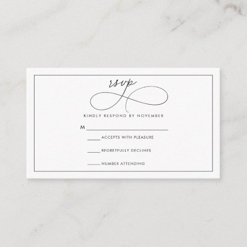 Modern Script RSVP Card