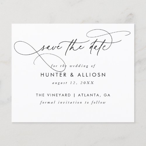 Modern Script Save the Date