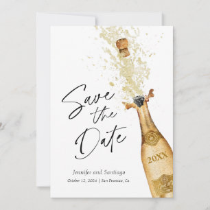 Modern Script Save the Date Card