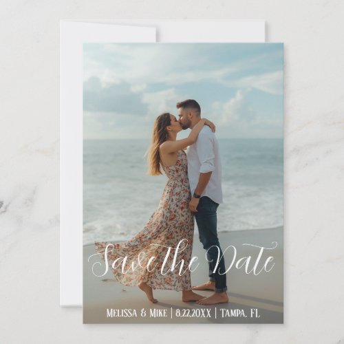 Modern Script Save the Date  Invitation