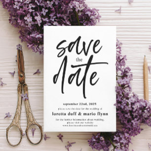 Modern Script Save the date Invitation