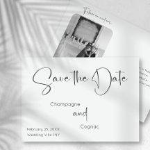 Modern Script Save The Date Photo