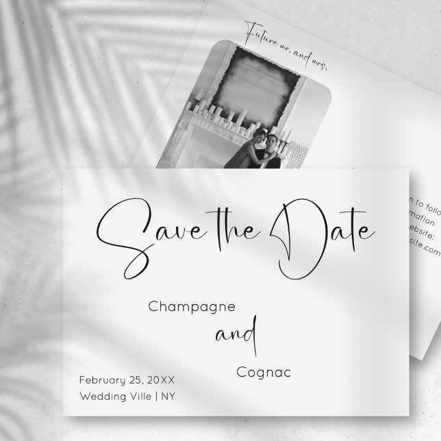 Modern Script Save The Date Photo Invitation (Creator Uploaded)