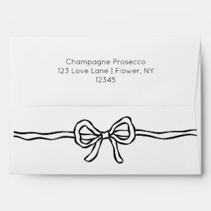 Modern Script She's Tying The Knot Bridal Shower Envelope
