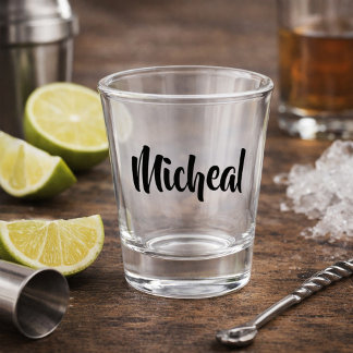 Modern Script Shot Glass
