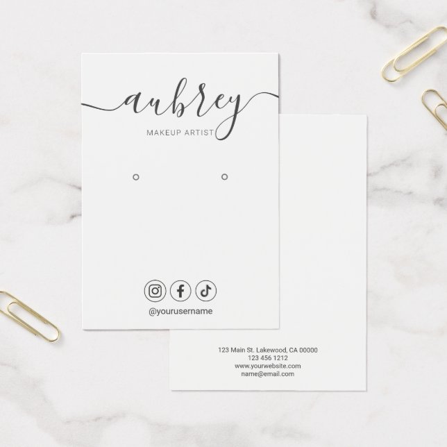 Modern Script Simple Earring Display (Office)