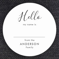 Modern Script Simple Family Reunion Name