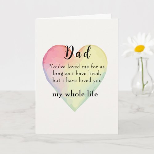 Modern Script	Simple Greeting Card | dad life