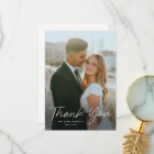 Modern Script Simple Photo Wedding