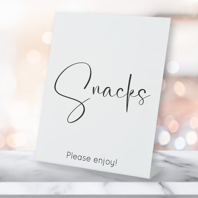 Modern Script Snacks Pedestal Sign (Creator Uploaded)