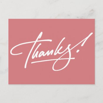 Modern Script Strawberry Ice Thank You Card by Richard__Stone at Zazzle