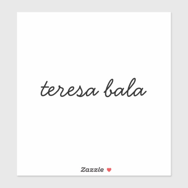 Modern Script Stylish Monogram Design Sticker (Sheet)