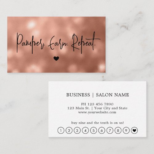Modern Script Stylish Professional Loyalty Card