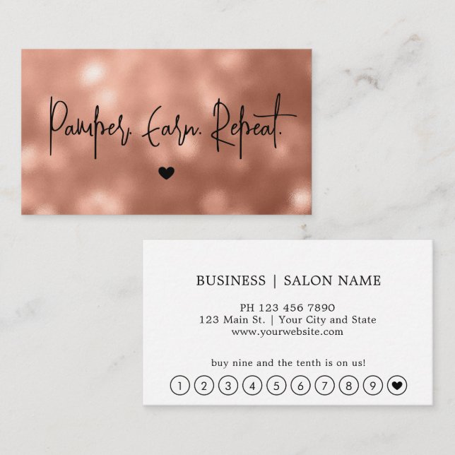 Modern Script Stylish Professional Loyalty Card (Front/Back)