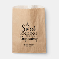 Modern Script Sweet Ending New Beginning Wedding