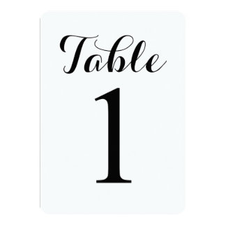 Table Number 1 Invitations & Announcements | Zazzle