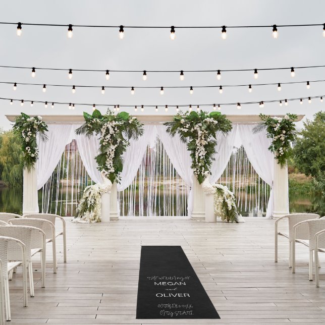 Modern Script Terracotta Wedding Aisle Runner  (Insitu (Wedding 1))