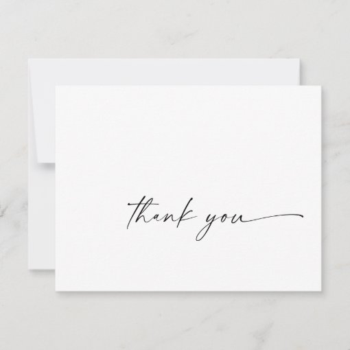 Modern Script Thank You Card | Zazzle