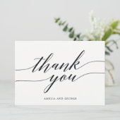 Modern Script Thank You Card | Zazzle