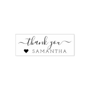 Modern Script Thank you Personalized Self-inking Stamp