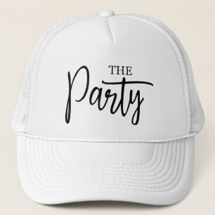 Modern Script The Party Bachelorette Bridesmaid Trucker Hat