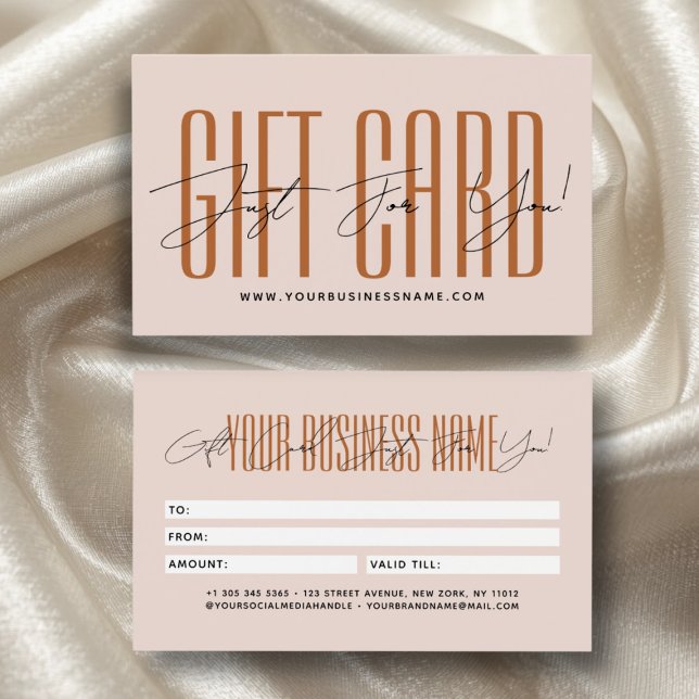 Modern script typography business gift card  (Creator Uploaded)
