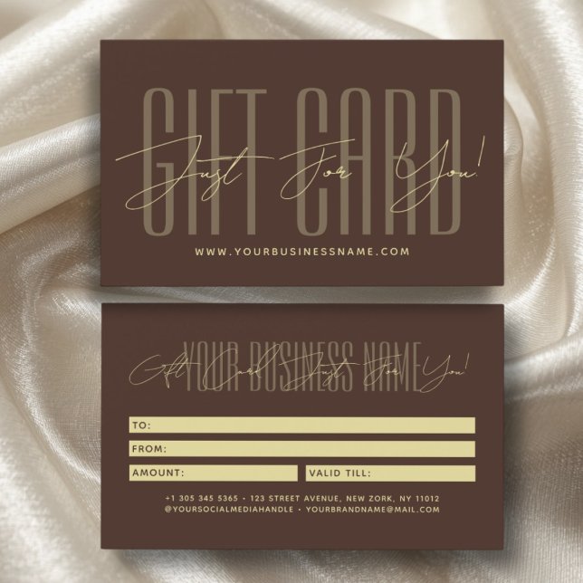 Modern script typography business gift card  (Creator Uploaded)