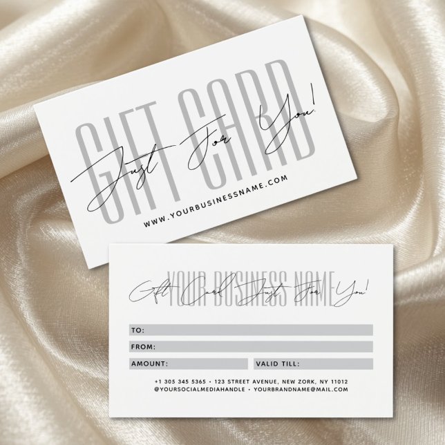 Modern script typography business gift card  (Creator Uploaded)