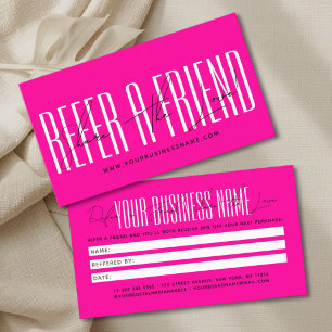 Modern script typography share the love referral card