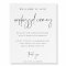 Modern Script Unplugged Ceremony Wedding Sign