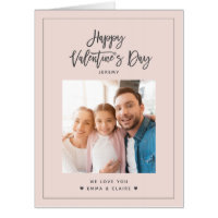 Modern Script Valentine's Day Photo Chic Jumbo