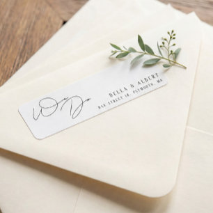 Modern Script We Do Wedding Return Address Label