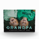 Modern Script 'We Love You - Grandpa' Glass Photo<br><div class="desc">Surprise Grandpa on his birthday or Father's Day with this keepsake glass photo block. This modern design features a landscape photo of your choice, a dark overlay at the bottom with bold text GRANDPA combined with elegant white script 'we love you' over the top. Customize this product by adding a...</div>
