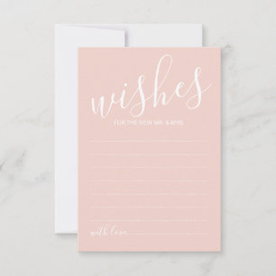 Modern Script Wedding Advice and Wishes Card