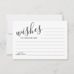 Modern Script Wedding Advice and Wishes Card<br><div class="desc">Add a personal touch to your wedding with a modern script wedding advice and wishes card. This advice card features title in black modern calligraphy font style and details in black modern sans serif font style on white background. Perfect for wedding, baby shower, birthday party, bridal shower, bachelorette party and...</div>