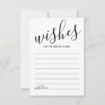 Modern Script Wedding Advice and Wishes Card<br><div class="desc">Add a personal touch to your wedding with a modern script wedding advice and wishes card. This advice card features title in black modern calligraphy font style and details in black modern sans serif font style on white background. Perfect for wedding, baby shower, birthday party, bridal shower, bachelorette party and...</div>